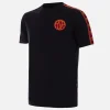 AS Roma Black Taper T-Shirt